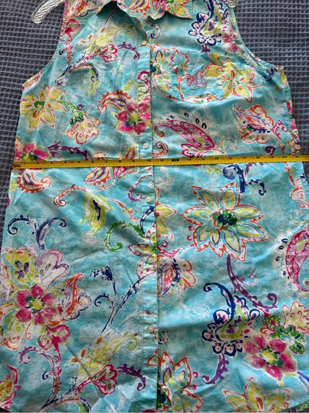 Lauren Ralph Lauren Sleeveless Paisley
Floral Button Down Shirt (Size L) - Picture 10 of 16